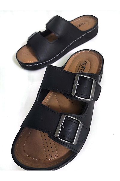 Foxter Men's Double Buckle Slippers