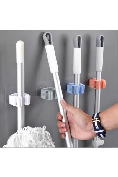 evimdeyokyok Wall Mounted Mop Mop Holder