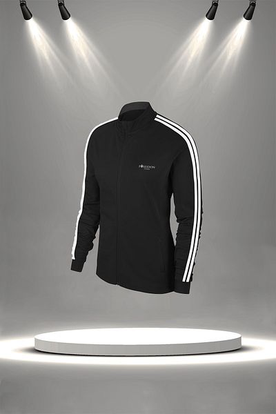 POSEIDON STORM Μαύρο Supra Combed Cotton Γυναικείο Σετ Φόρμας - Άνετη Κοπή S-