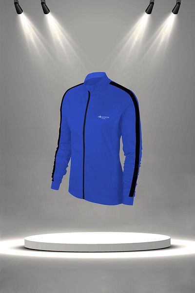 POSEIDON STORM Set de alergare zilnic pentru sportiv din țesătură din bumbac pieptănat special albastru pentru femei (S-3XL)