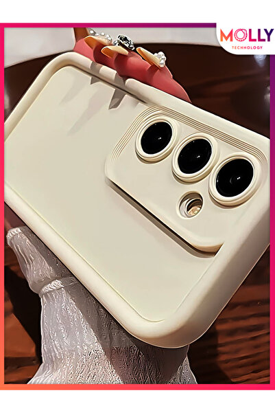 Molly Beige Edges Thick Pan Silicone Case for Samsung Galaxy A54