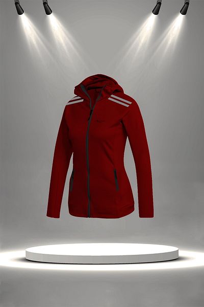 POSEIDON STORM Burgundy Supra Combed Cotton Fabric Women's Tracksuit Set - for Hiking and Running, S-3Xl