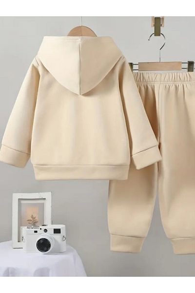 DOCE ELEGANTE Σετ παιδική φόρμα σε χρώμα πέτρας