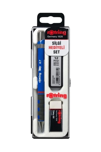 Rotring Okul Seti Versatil Min Silgi Hediyeli 0.7 Mm Mavi Ro-kk07-07m