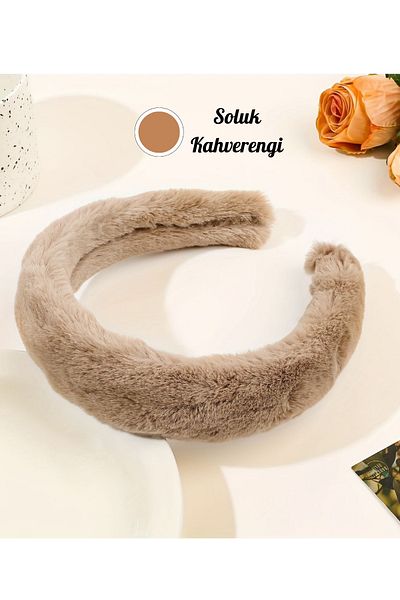 PREGIO Women's 3 cm Plush Soft Fabric Crown