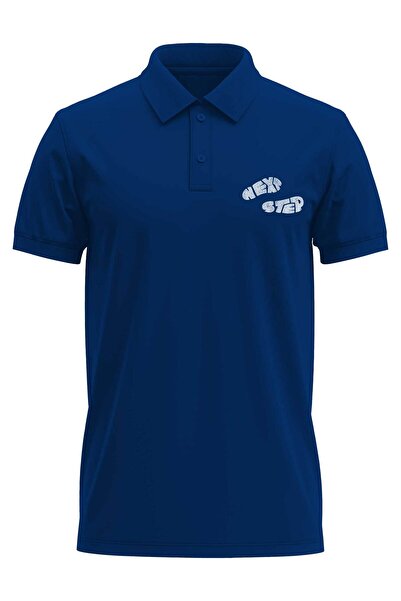 The Baski Sledeći korak Tekst Štampano Standardni kroj 100% pamuk Mornarsko p...