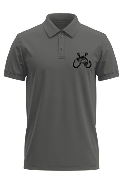 The Baski Μπλουζάκι με λαιμόκοψη με κανονική εφαρμογή Fish Printed - 100% βαμ...