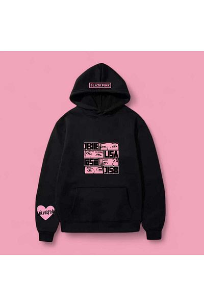 archiepet Custom Design Korean Music Band Black Pink Youth Hooded Sweatshirt