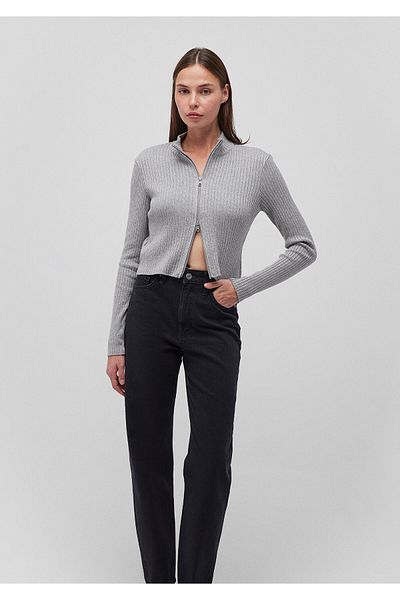 Mavi Double-Way Zippered Gray Knitwear Fitted / Fitted Cut 171469-83096