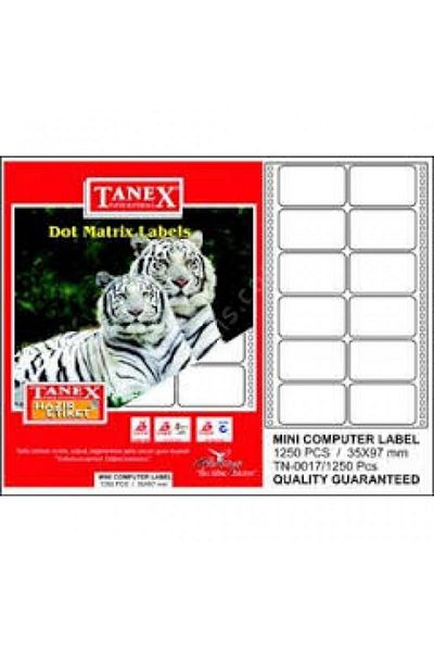 Tanex Αυτοκόλλητο Υπολογιστή 35*97mm Tn-0017