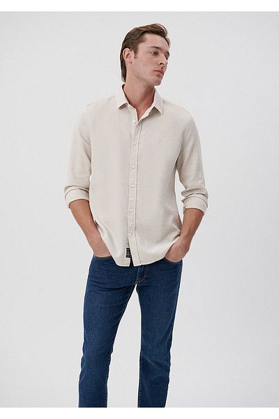 Mavi Μπεζ Πουκάμισο Slim Fit / Στενή κοπή 0210963-70338