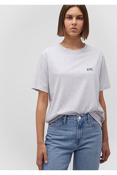 Mavi Graues T-Shirt mit Logo-Print, normale Passform / normaler Schnitt 1611900-85524