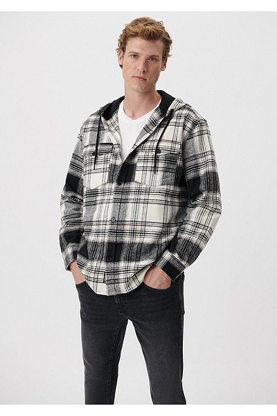 Mavi Hooded Checkered Shirt Loose Fit / Loose Relaxed Fit0210997-86281