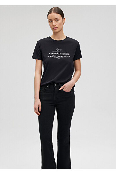 Mavi Baskılı Antrasit Tişört Slim Fit / Dar Kesim 1612220-70087