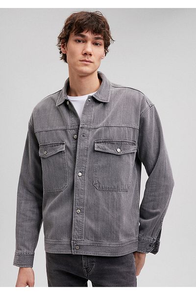 Mavi Cămașă supradimensionată Tencel din denim gri - 0211048 -82758