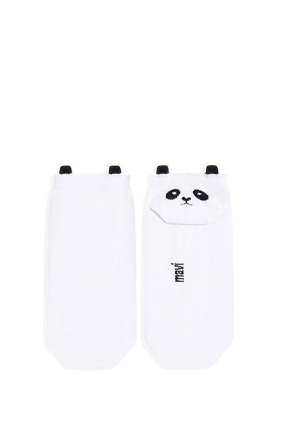Mavi Weiße, mit Panda bestickte Booties-Socken – 1912466 -620