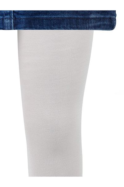 Civil Girls Girl's 2-12 Years Ecru Pantyhose Opaque 30 Denier Socks