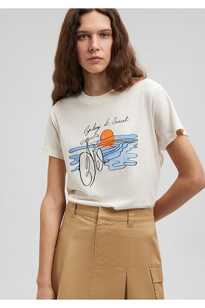 Mavi Cyklistické bílé tričko Slim Fit / Slim Fit1612397-80194