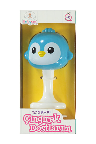 BABYCİM Babycim Vantuzlu Çıngırak Dostlarım Penguen Mavi