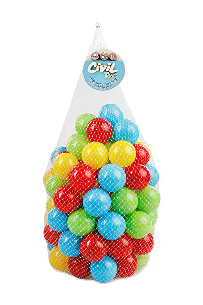 Civil Toys 6 Cm 100 Lü Havuz Topu Karışık Renkli