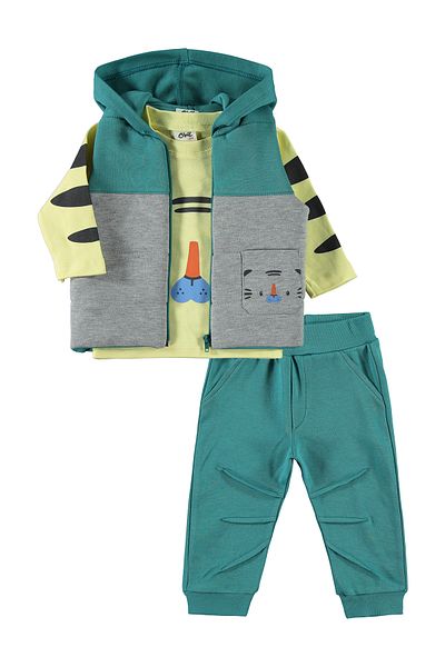 Civil Baby 6-18 Months Baby Boy 3-Piece Petrol Set