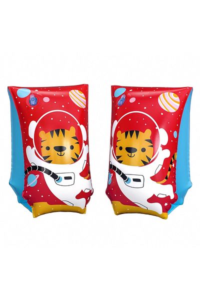 BESTWAY Red Patterned Sleeve - 30x15 Cm, Age 5