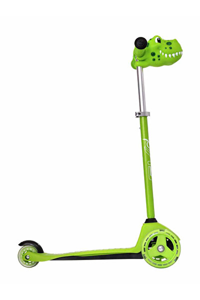 Evo Green Dino Mini Cruiser Scooter - 3 Wheels with Lights