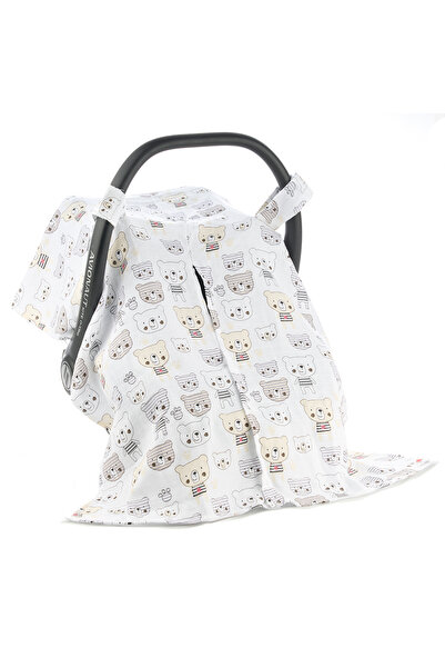 SafeMom Bear Muslin Baby Carrier Stroller Cover