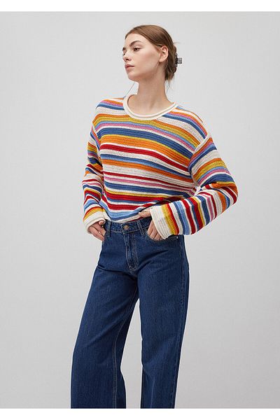 Mavi Orange Jacquard Regular Fit Sweater - 1710285 -82127