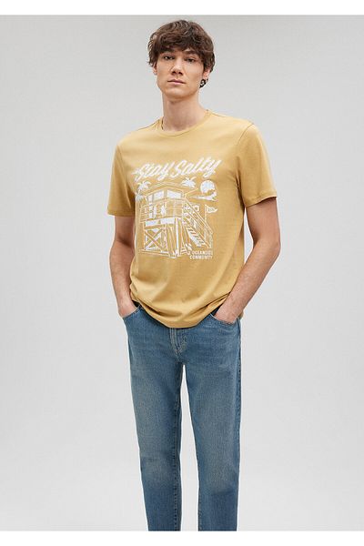 Mavi Yellow Printed Regular Fit T-Shirt -0612079-70211