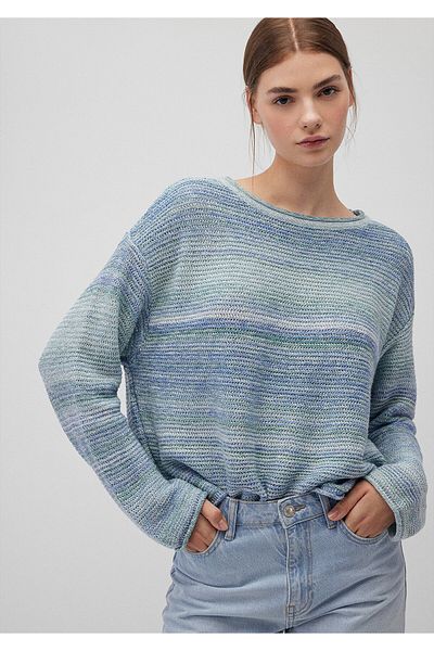 Mavi Blue Crew Neck Loose Fit Sweater - 1710485 -70731