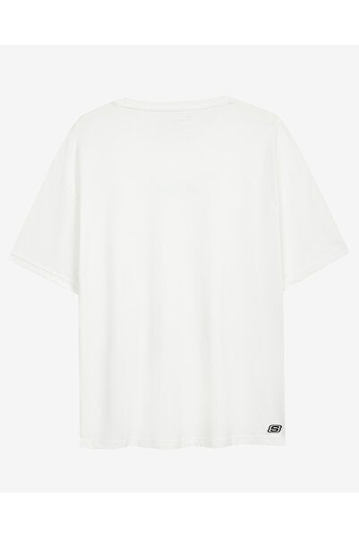 SKECHERS M Graphic Tee Oversize T-Shirt S232404- Ανδρικό μπλουζάκι ΛΕΥΚΟ