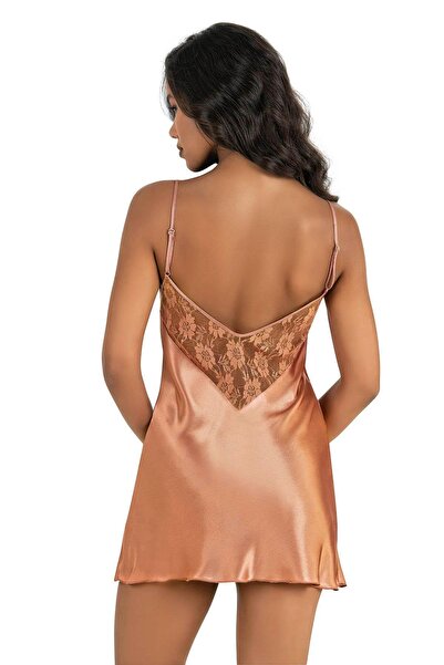 PRIMODA Copper Short Satin Nightgown 8209