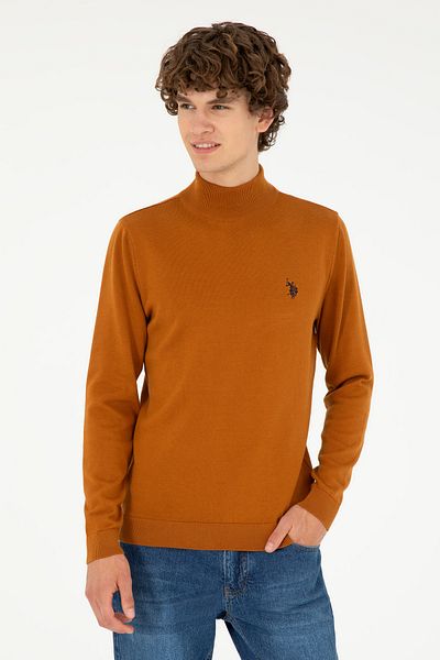 U.S. Polo Assn. Men's Slim Fit Crew Neck Coconut Basic Sweater 50293499 -Vr153
