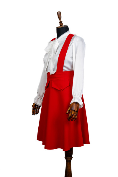 Sihirli Düğmeler Askılı Etek