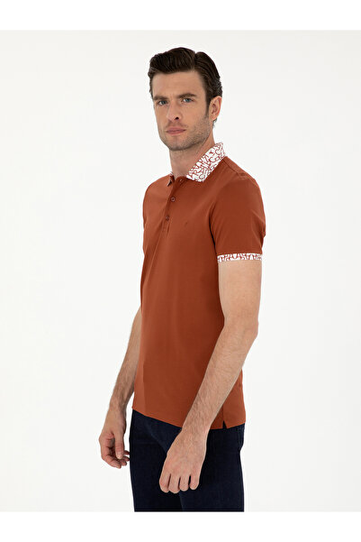 Cacharel Tile Slim Fit Polo Neck Mercerized T-Shirt 50284293-Vr031