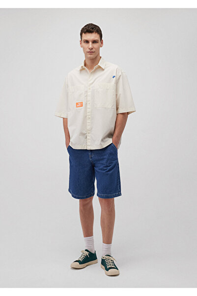 Mavi Cămașă oversize ecru - cu detaliu de buzunar, croială largă 2210004 -80194