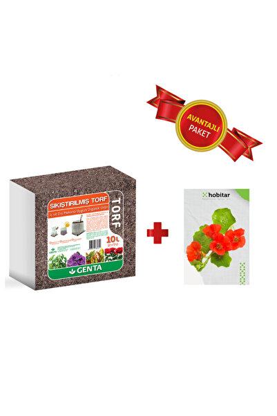 Genta Latin Çiçeği Tohumu - Çimlendirme Toprağı Ekim Paketi - Cocopeat 10 Lt ...