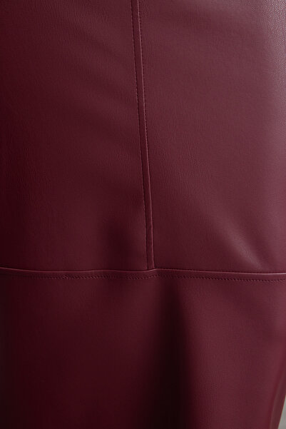 Trendyol Collection Magas derekú Claret piros ceruzaszoknya - hasított részletes Twoaw25Et00090