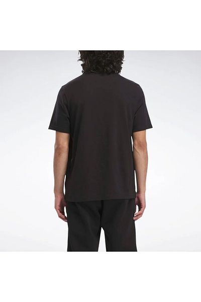 Reebok Ανδρικό μπλουζάκι με στρογγυλή λαιμόκοψη με Identity Stacked Logo