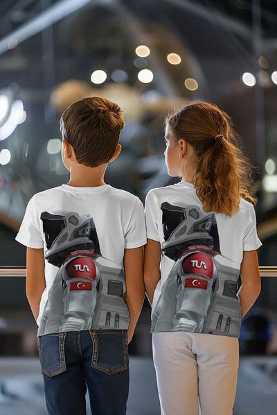 TRENDYOLKIDS Alper Traveler First Astronaut Printed Unisex Kids T-Shirt - Tkdss25Ts00003