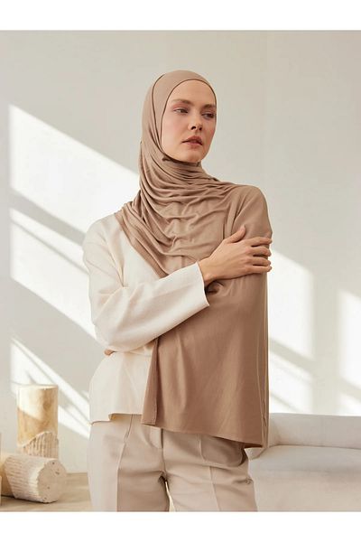Femple Modest Premium Jersey Shawl - Bronze Skin, 150x50 cm, Hijab