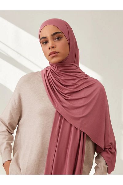 Femple Modest Premium Small Jersey Shawl - Ρόδι Ρόδι, 150x50 εκ., Hijab