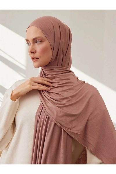 Femple Modest Παστέλ Ροζ Premium Τζέρσεϊ Σάλι - 180x70 εκ. Hijab