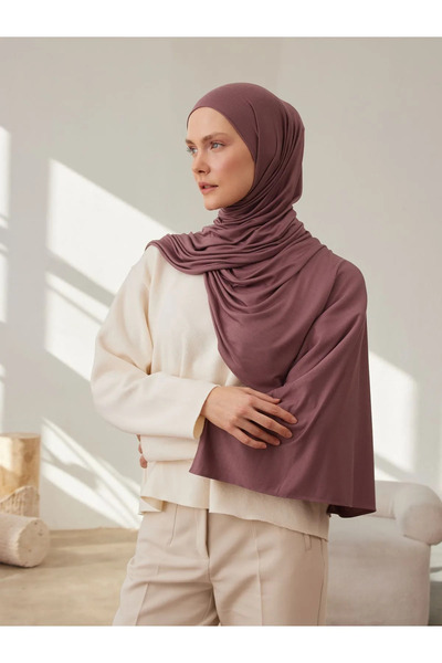 Femple Modest Premium Rose Taupe Τζέρσεϊ Σάλι - 180x70 cm Hijab