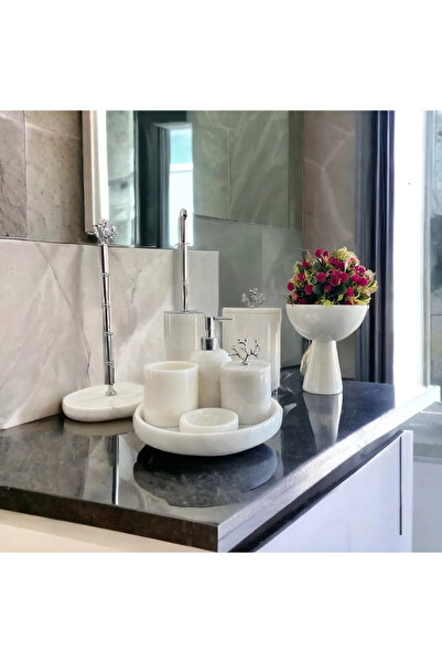 KaideDekor Mermer Banyo Seti