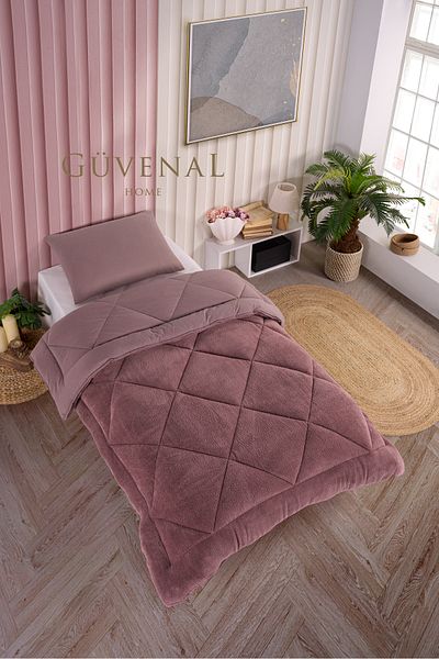 Güvenal Elite Wellsoft Single Luxury Quilt Set - Sleeping Set with Double Sided Pillow and Case