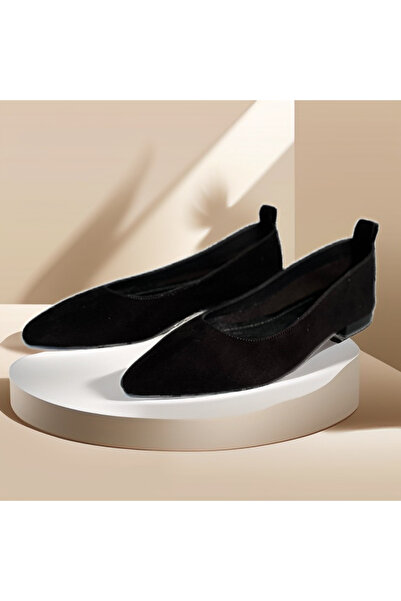 Butik Noble Shoes Hakiki Deri Süet  Babet