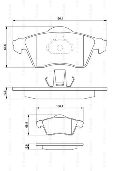 Bosch Disk Balata Vw Transporter IV FİŞSİZ Ön - Bosch