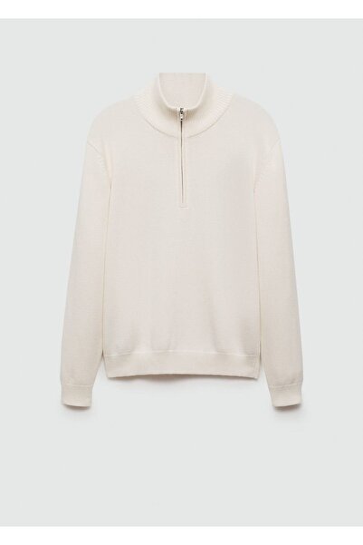 MANGO Man Orta Kalınlıkta Perkins Yaka Fermuarlı Kazak